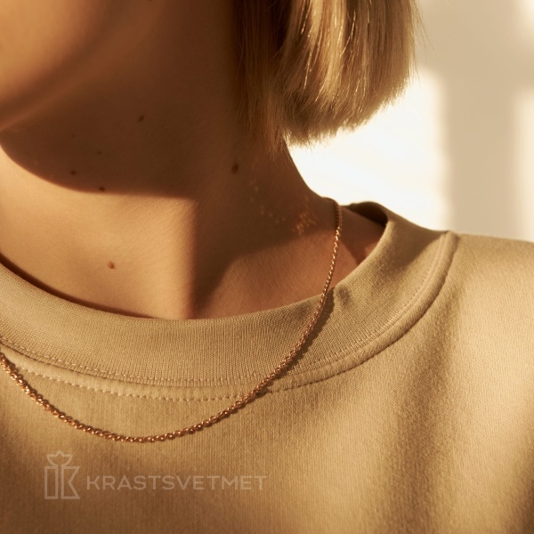 Цепь из красного золота 585, плетение «Якорь»